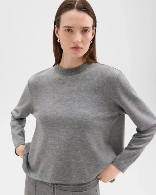 A-Line Sweatshirt in Double-Knit Jersey