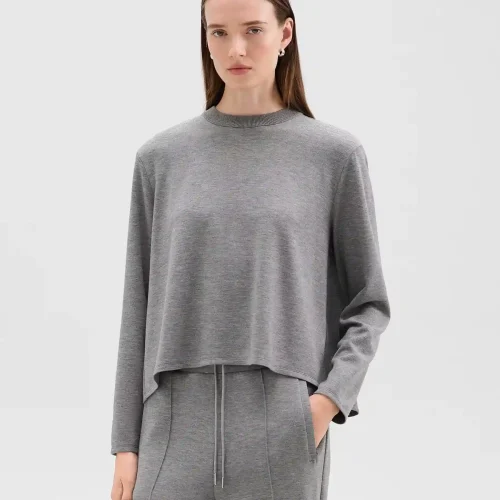 A-Line Sweatshirt in Double-Knit Jersey