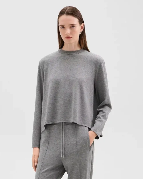 A-Line Sweatshirt in Double-Knit Jersey