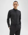 Hugh Shirt in Dark Charcoal Virgin Wool for Men