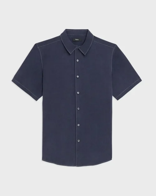 Irving Short Sleeve Shirt in Fluid Twill httpstheoryoutlet 1 Theory