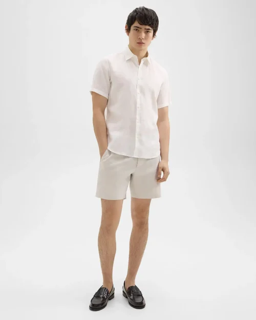 Irving Short-Sleeve Shirt in Relaxed Linen