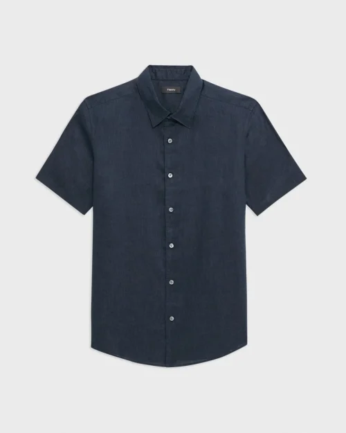 Irving Short-Sleeve Shirt in Relaxed Linen