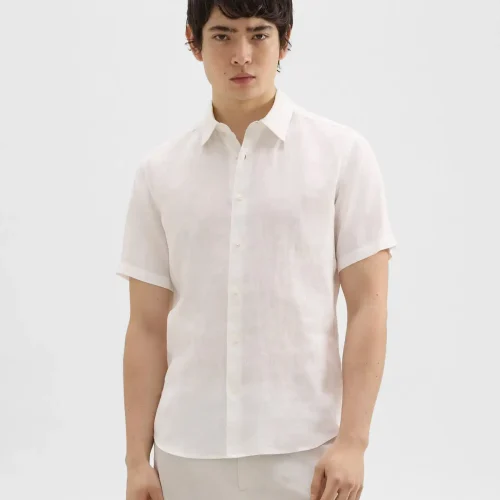 Irving Short-Sleeve Shirt in Relaxed Linen