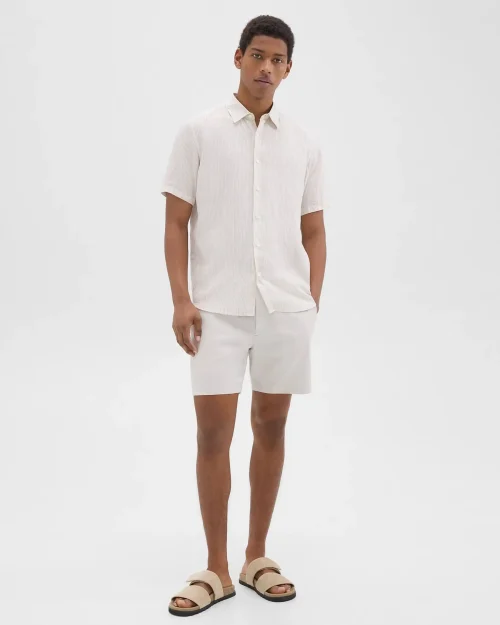 Irving Short-Sleeve Shirt in Relaxed Linen