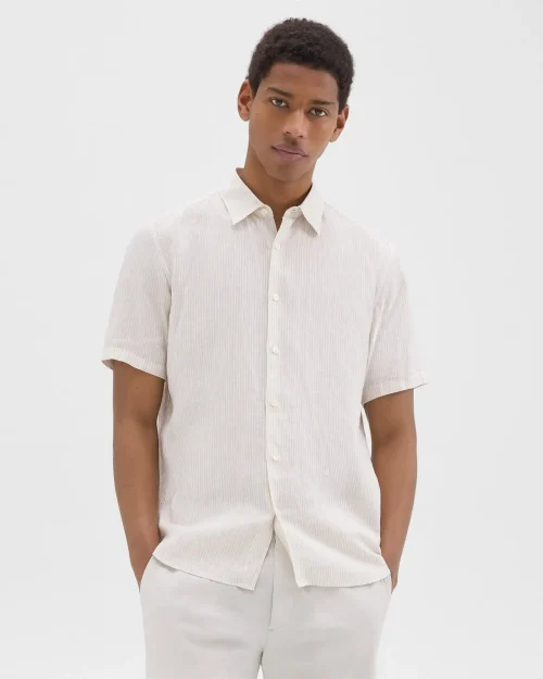 Irving Short-Sleeve Shirt in Relaxed Linen