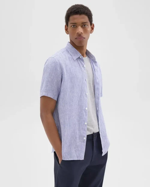 Irving Short-Sleeve Shirt in Relaxed Linen