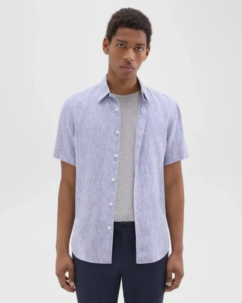 Irving Short-Sleeve Shirt in Relaxed Linen