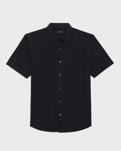 Irving Short-Sleeve Shirt in Structure Knit