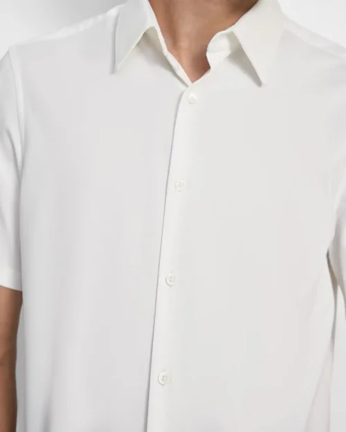 Irving Short-Sleeve Shirt in Structure Knit