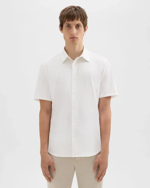 Irving Short-Sleeve Shirt in Structure Knit