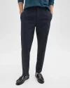 Navy Stretch Wool Larin Drawstring Pants: Perfect for Trendy Men in Deep Navy