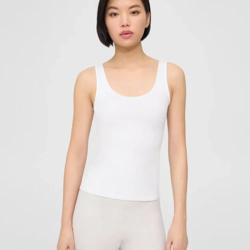 Scoop Neck Tank in Stretch Cotton