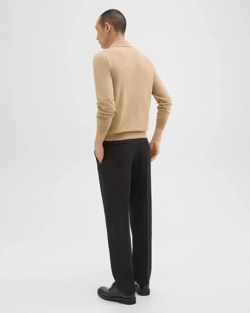 Straight Pant in Wool-Blend Twill