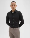 Sylvain Black Shirt in Structure Knit for Man