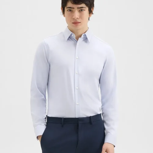 Sylvain Shirt in Olympic Structured Knit - Tailored Button-Up for Men