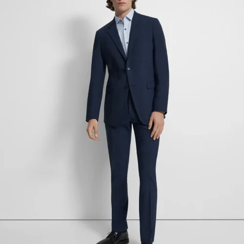 Structured Blazer in Altitude color for men, showcasing a tailored fit with notch lapels and front flap pockets.