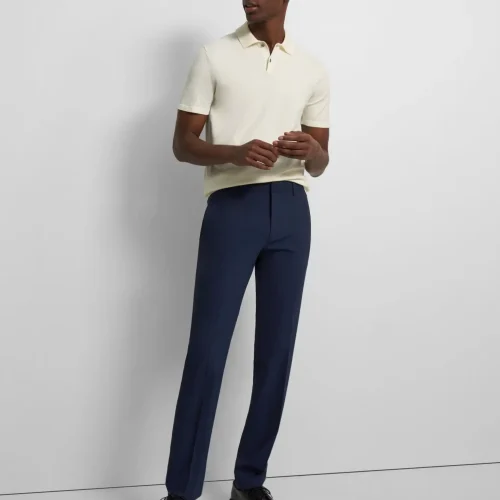 Mayer Pant in Altitude Stretch Wool for men, showcasing a straight slim leg design with pressed creases and practical pockets.