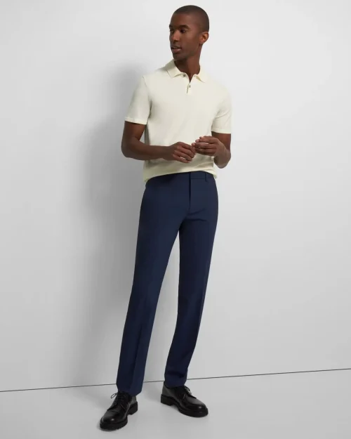 Mayer Pant in Altitude Stretch Wool for men, showcasing a straight slim leg design with pressed creases and practical pockets.