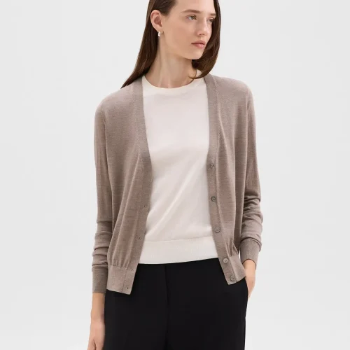 V-Neck Cardigan in Regal Wool