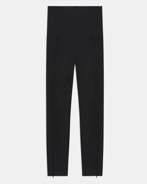 Seamed Slit Legging in Precision Ponte