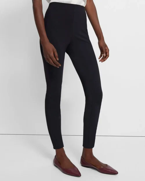 Seamed Slit Legging in Precision Ponte