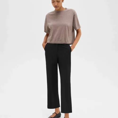 High-Waist Straight-Leg Pant in Good Wool