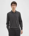 Goris Long-Sleeve Polo Shirt in Light Bilen