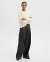 Wide-Leg Cargo Pant in Leather