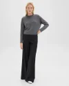 Ultra Wide-Leg Pant in Stretch Flannel