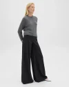 Ultra Wide-Leg Pant in Stretch Flannel