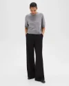 Wide-Leg Pant in Double-Knit Jersey