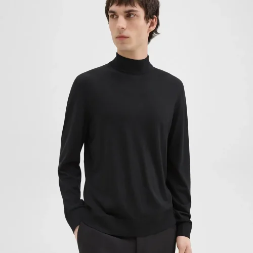 Mock Neck Sweater in Regal Wool