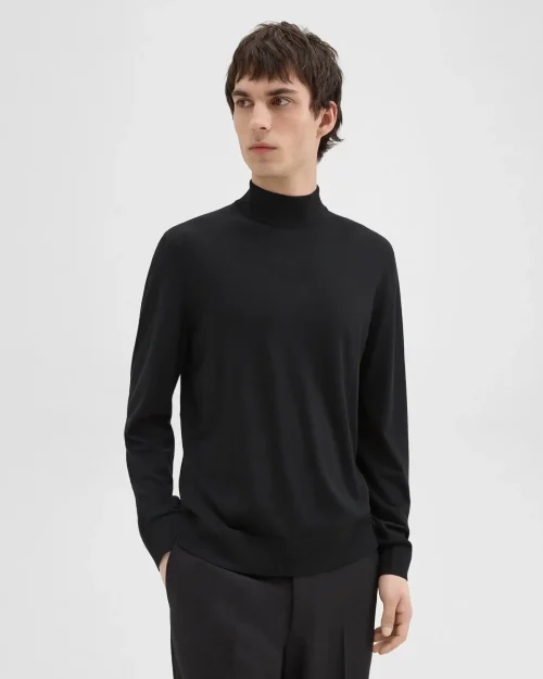 Mock Neck Sweater in Regal Wool