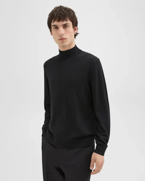 Mock Neck Sweater in Regal Wool