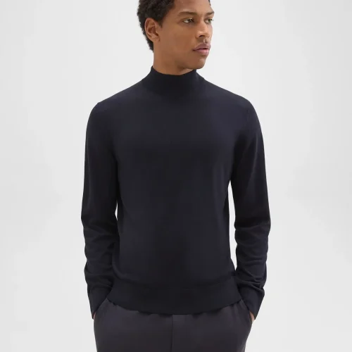 Mock Neck Sweater in Regal Wool