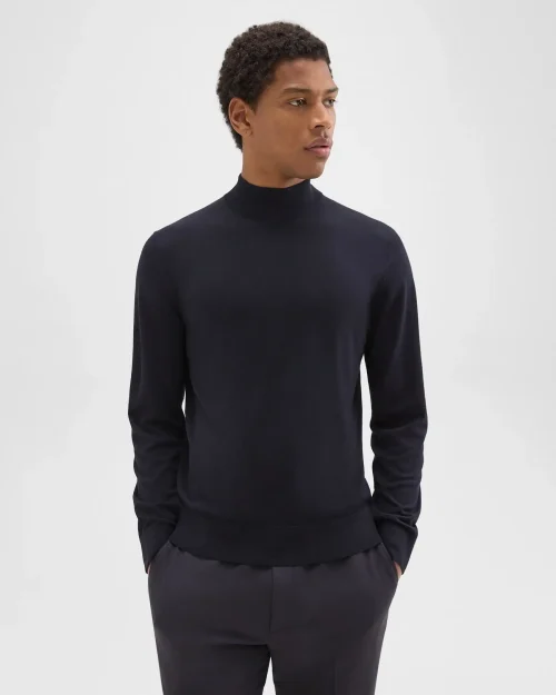 Mock Neck Sweater in Regal Wool