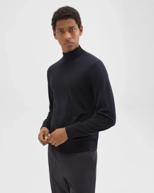 Mock Neck Sweater in Regal Wool