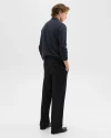 Wide-Leg Drawstring Pant in Stretch Flannel