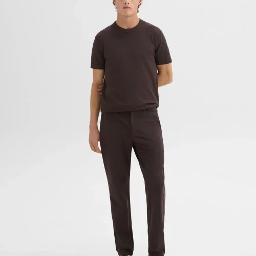 Men's Zaine Pant in Hickory Precision Ponte - Chino-inspired slim-straight cut with functional pockets.