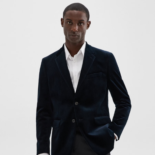 Chambers Tailored Blazer in Stretch Velvet