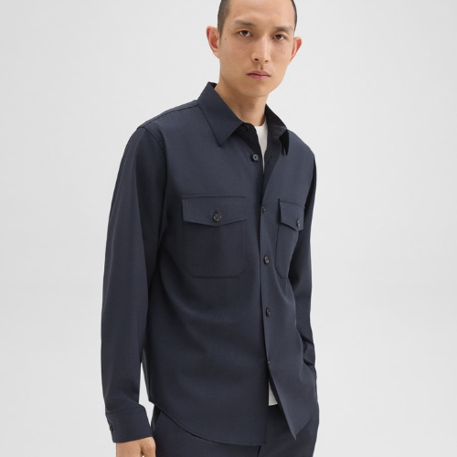 Classic Stretch Wool Garvin Shirt Jacket