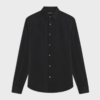 Theory Black Sylvain Shirt in Structure Knit