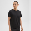 Theory Black Precise Tee Shirt in Pima Cotton