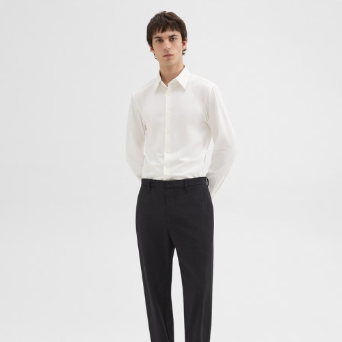 Theory Sylvain White Plain Shirt