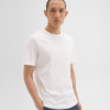 Theory White Essential Tee Shirt in Cosmos Slub Cotton