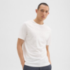 Theory White Essential Tee Shirt in Cosmos Slub Cotton